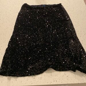Old Navy Black Sequin Maxi Skirt